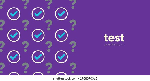 Pattern, question and answer. Simple vector flat illustration. Background for social media, poster, banner.