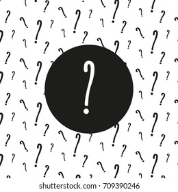 Pattern with question marks. Handmade font. Modern texture. Use as background on webside, backdrop, card, letter, poster, label, advertising etc. Eps 10.