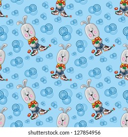 Pattern with rabbit