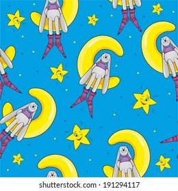 pattern with rabbit