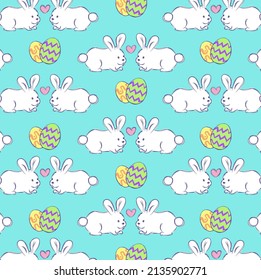 pattern rabbit animals family love farm print Easter Bunny 