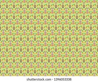 Pattern of rabbit and carrot vector images.