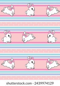 pattern rabbit cute texture girl