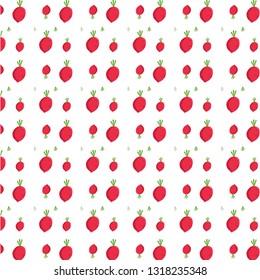 pattern of radish fruit. Suitable for fabric design, covers, gift wrap