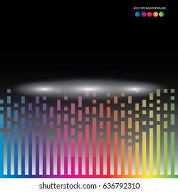 A pattern of rainbow color mosaic background. Vector. 