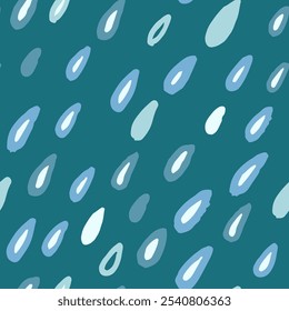 Pattern with raindrops free hand draw with texture. vector is a graphic.doodle, simple, and fun