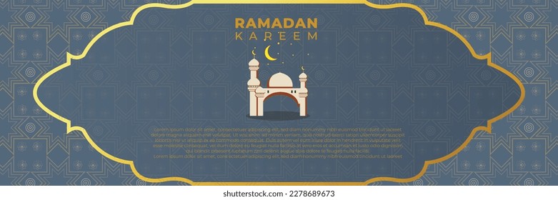 Pattern  Ramadan Vector illustration ,Simple and elegant ramadan greeting design with free copy space, suitable for banners, social media, wallpaper, greetings envelope and others with Ramadan themes