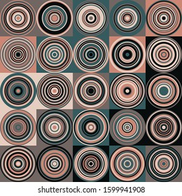 Pattern with random colored Circles Generative Art background illustration