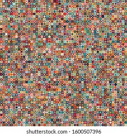 Pattern with random colored Circles Generative Art background illustration
