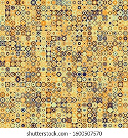 Pattern with random colored Circles Generative Art background illustration
