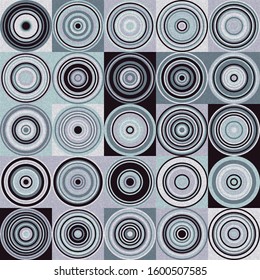 Pattern with random colored Circles Generative Art background illustration