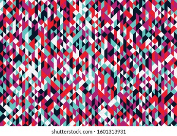 Pattern with random colored Diamonds Generative Art background illustration