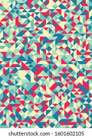 Pattern with random colored Diamonds Generative Art background illustration