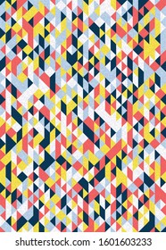 Pattern with random colored Diamonds Generative Art background illustration