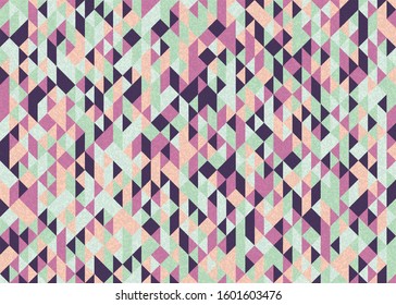 Pattern with random colored Diamonds Generative Art background illustration