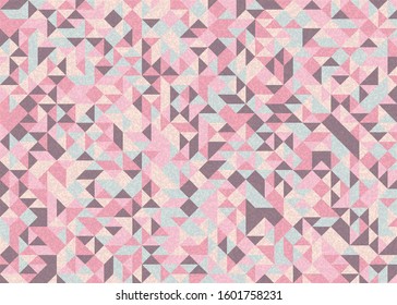 Pattern with random colored Diamonds Generative Art background illustration