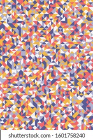Pattern with random colored Diamonds Generative Art background illustration