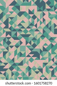 Pattern with random colored Diamonds Generative Art background illustration