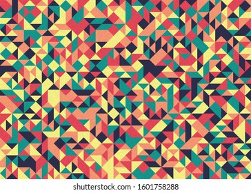 Pattern with random colored Diamonds Generative Art background illustration