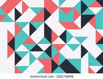 Pattern with random colored Diamonds Generative Art background illustration