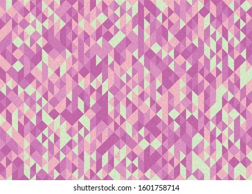 Pattern with random colored Diamonds Generative Art background illustration