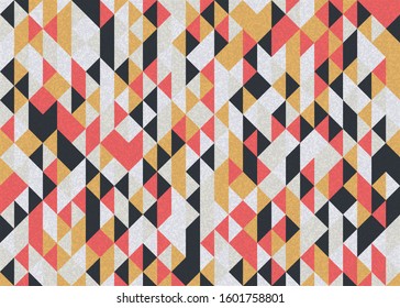 Pattern with random colored Diamonds Generative Art background illustration
