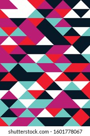 Pattern with random colored Diamonds Generative Art background illustration