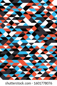 Pattern with random colored Diamonds Generative Art background illustration