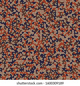 Pattern with random colored quarter circles Generative Art background illustration