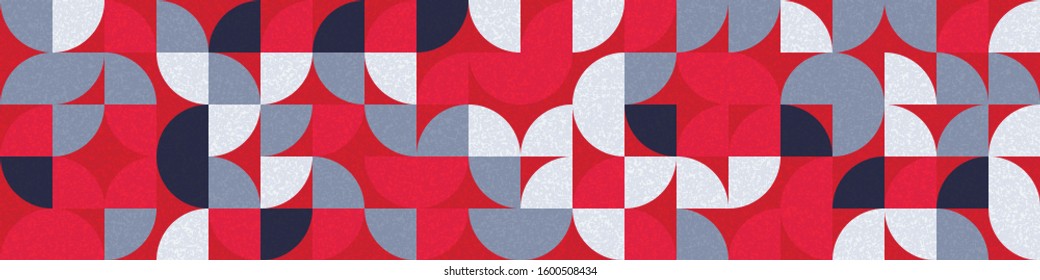 Pattern with random colored quarter circles Generative Art background illustration