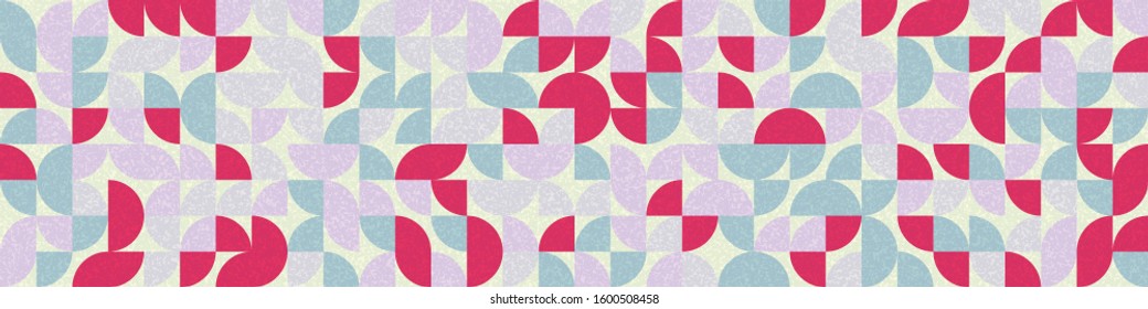 Pattern with random colored quarter circles Generative Art background illustration