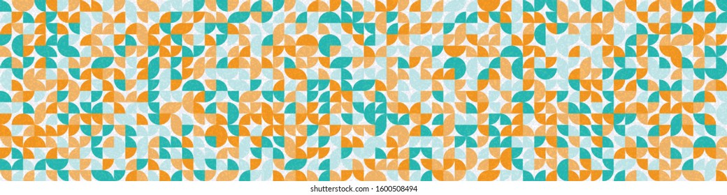 Pattern with random colored quarter circles Generative Art background illustration