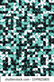 Pattern with random colored triangles Generative Art background illustration