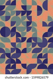 Pattern with random colored triangles Generative Art background illustration