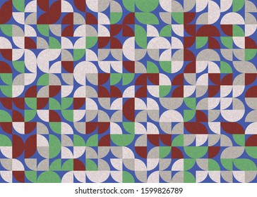 Pattern with random colored triangles Generative Art background illustration