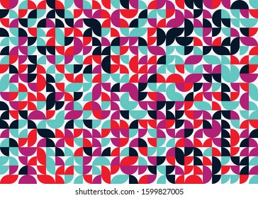 Pattern with random colored triangles Generative Art background illustration