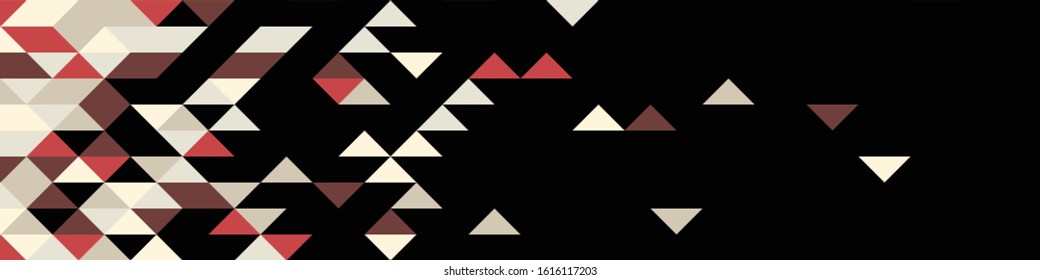Pattern with random colored triangles Generative Art background illustration