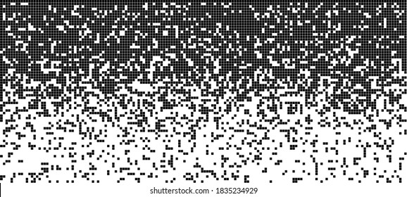 Pattern of random pixels. Monochromatic background for website, poster, card. Black and white vector Illustration	