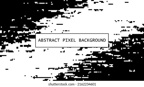 Pattern of random pixels. Monochromatic background for website, poster, card. Black and white vector Illustration	