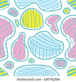 Pattern of random shapes and sweet color