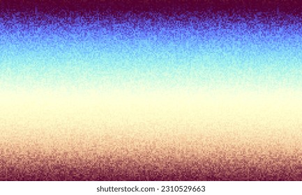 Pattern of a random small dots. Noise gradient background. Horizontal vector image
