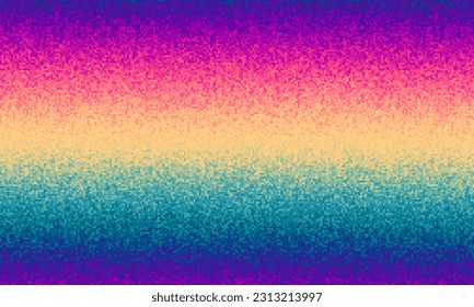 Pattern of a random small dots. Noise gradient background. Horizontal vector image