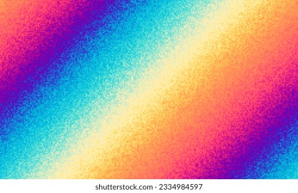 Pattern of a random small dots. Noise diagonal gradient background. Horizontal vector image