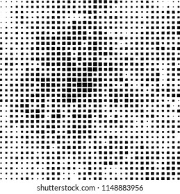 Pattern of randomly placed black squares on white background