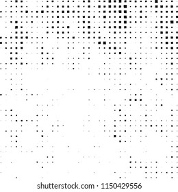 Pattern of randomly placed black squares on white background