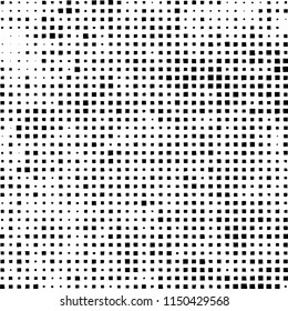 Pattern of randomly placed black squares on white background