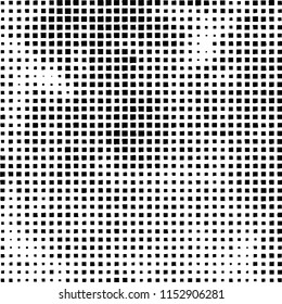 Pattern of randomly placed black squares on white background