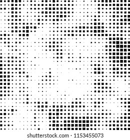 Pattern of randomly placed black squares on white background