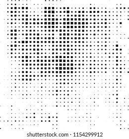 Pattern of randomly placed black squares on white background