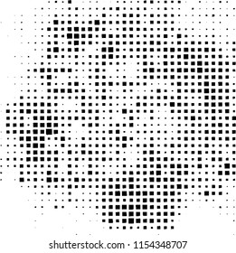 Pattern of randomly placed black squares on white background
